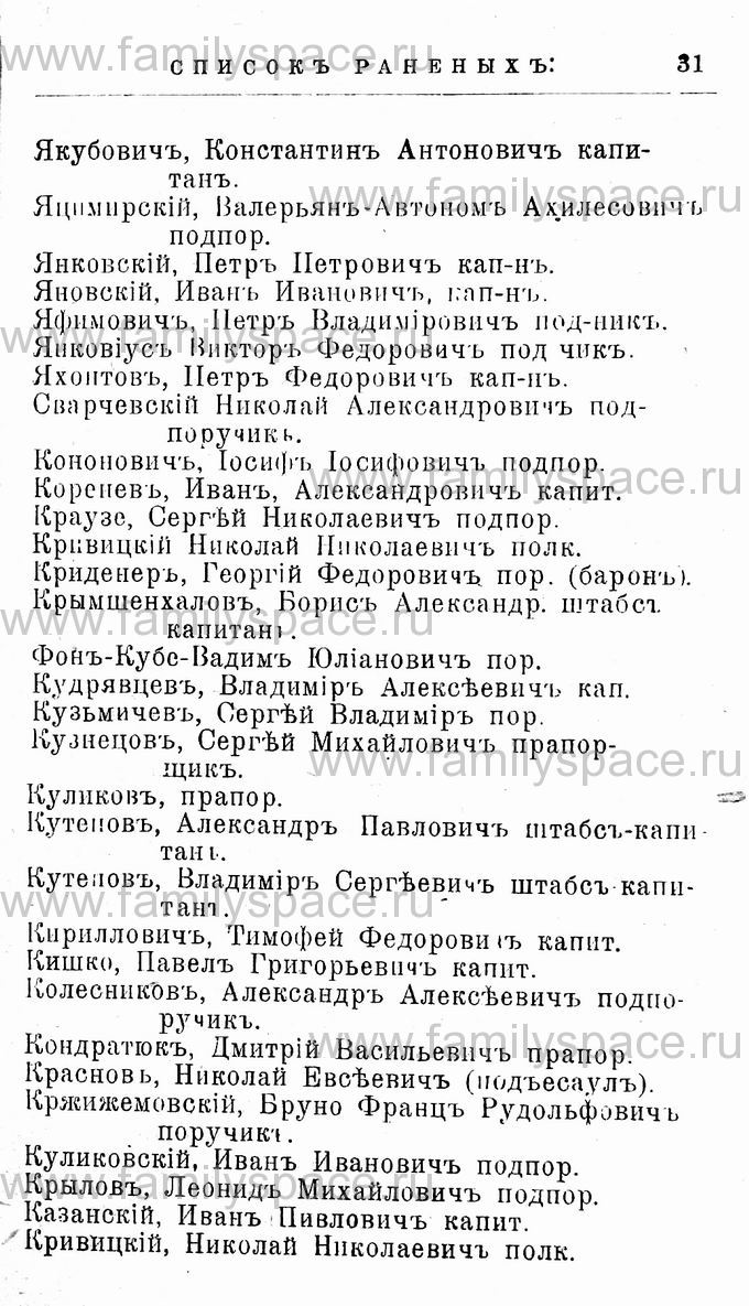 Первая мировая война - 1914 (списки убитых и раненых), страница 31