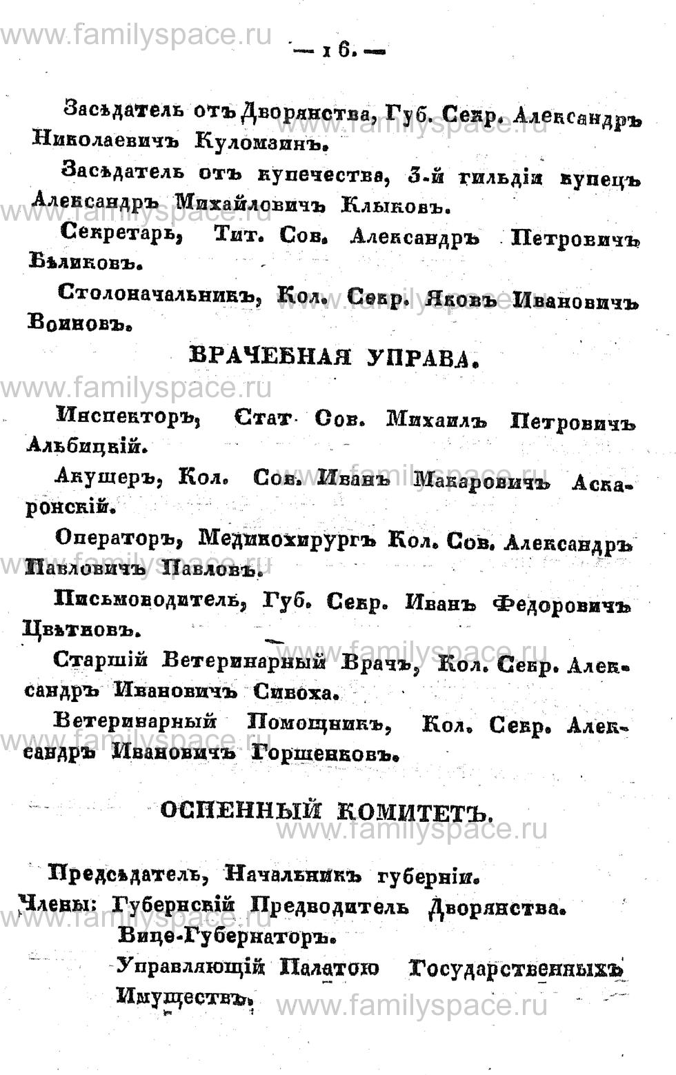 Поиск по фамилии - Памятная книжка Костромской губернии на 1857 год, страница 16