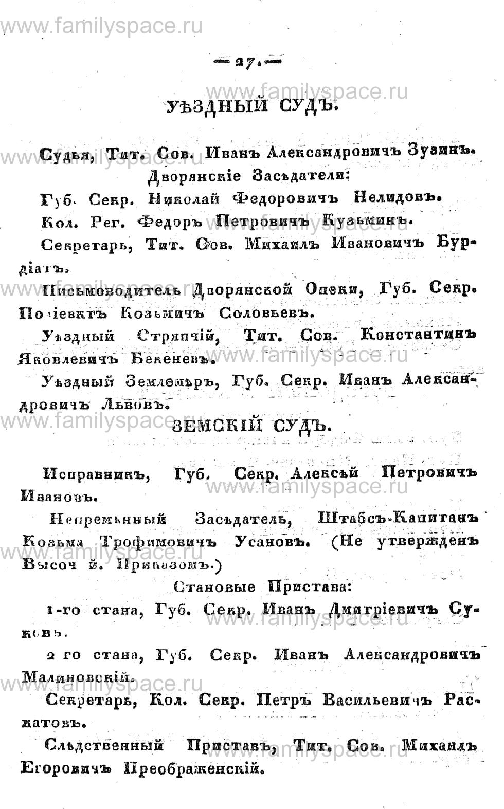 Поиск по фамилии - Памятная книжка Костромской губернии на 1857 год, страница 27