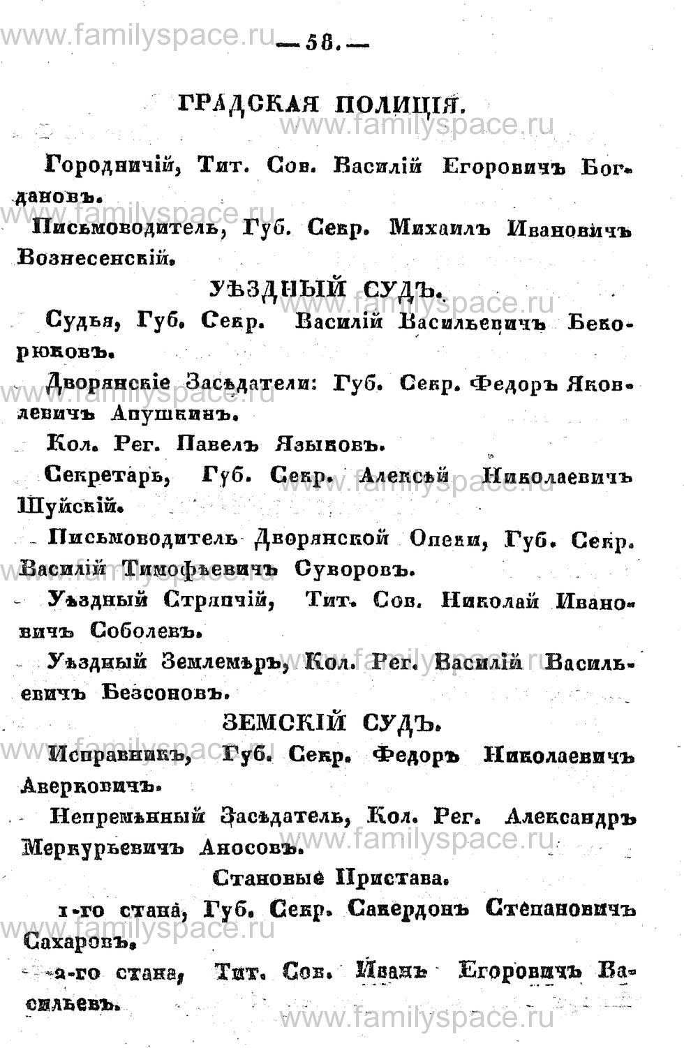 Поиск по фамилии - Памятная книжка Костромской губернии на 1857 год, страница 58