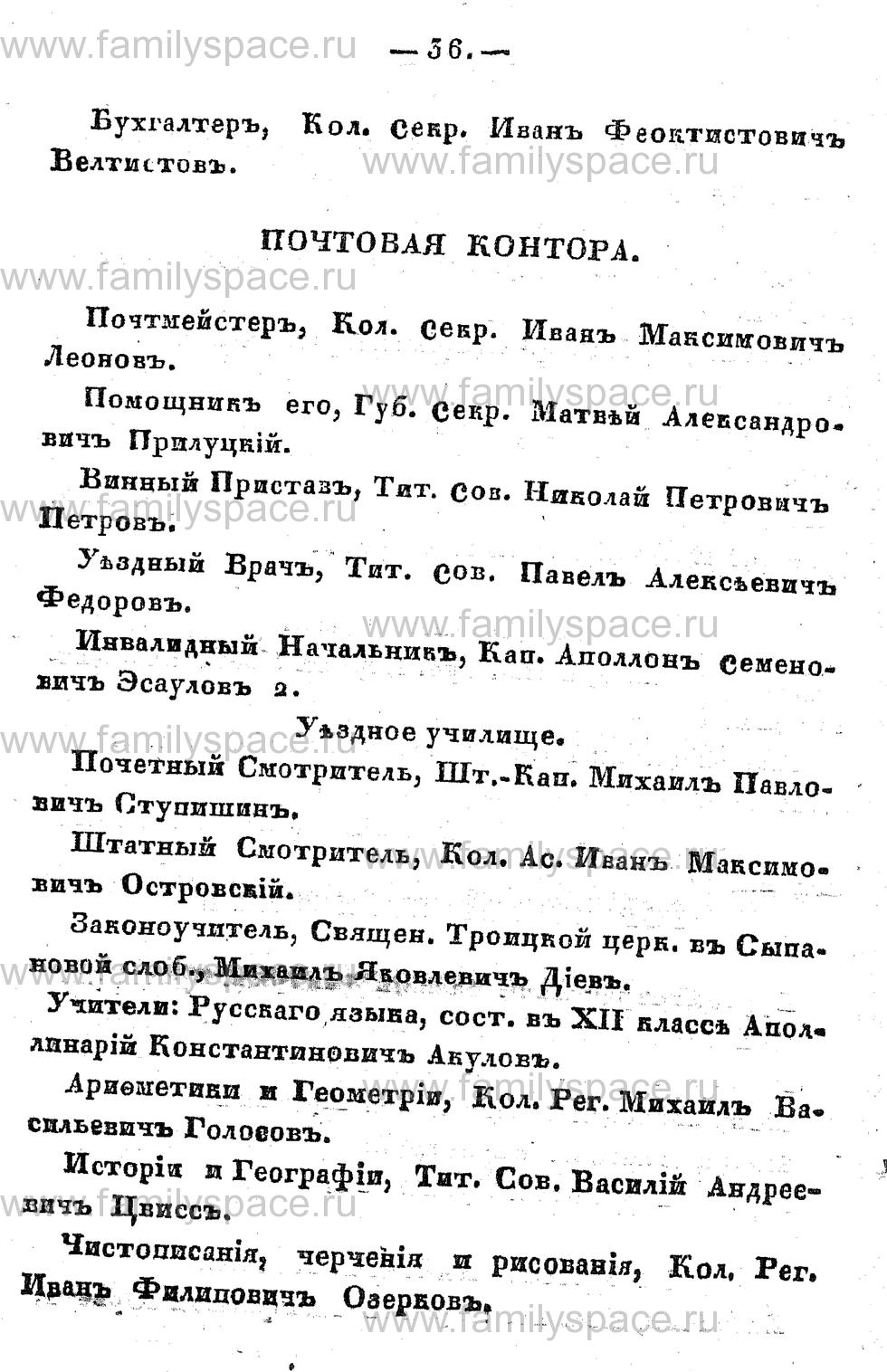 Поиск по фамилии - Памятная книжка Костромской губернии на 1857 год, страница 36