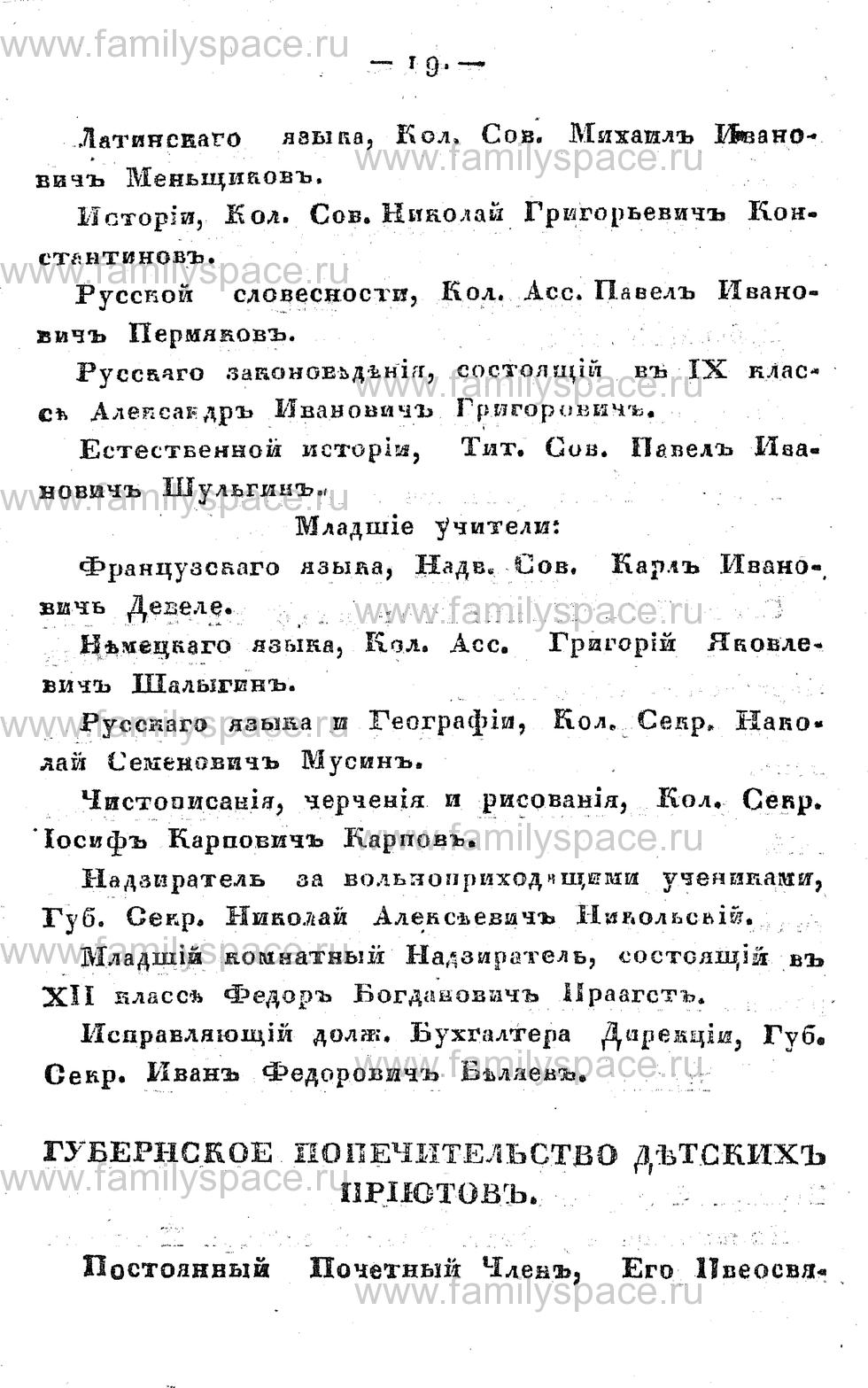 Поиск по фамилии - Памятная книжка Костромской губернии на 1857 год, страница 19