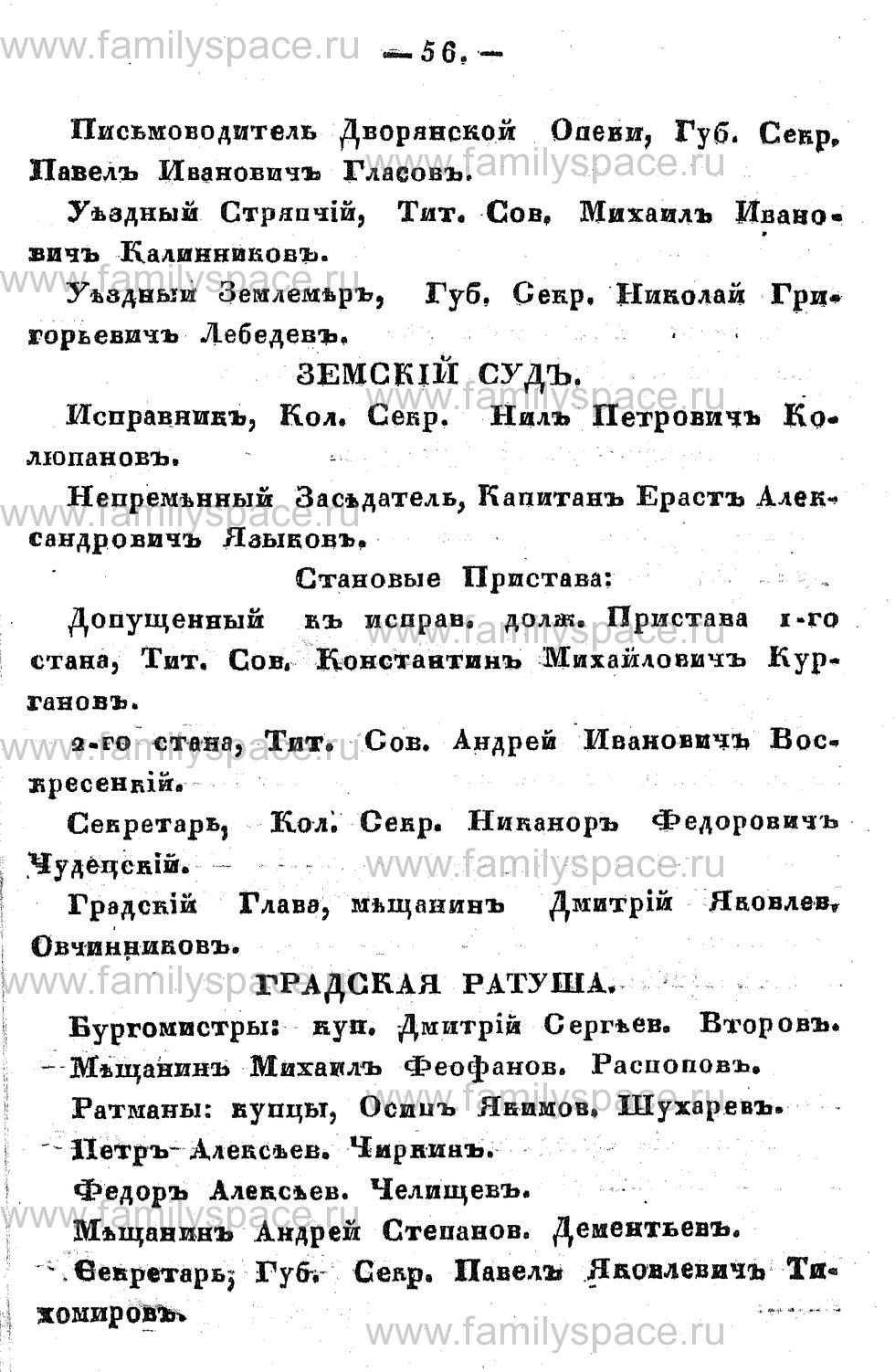 Поиск по фамилии - Памятная книжка Костромской губернии на 1857 год, страница 56